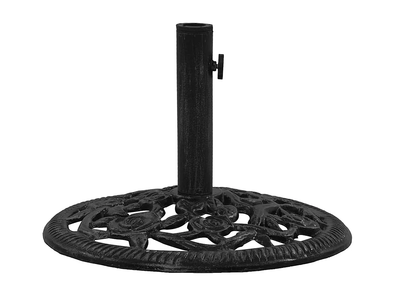 Base de sombrilla negra 48x48x33 cm de hierro fundido