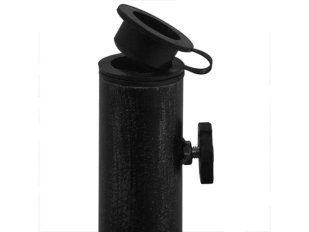 Base de sombrilla negra 48x48x33 cm de hierro fundido