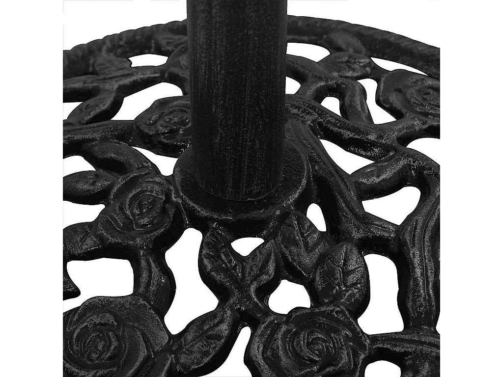 Base de sombrilla negra 48x48x33 cm de hierro fundido