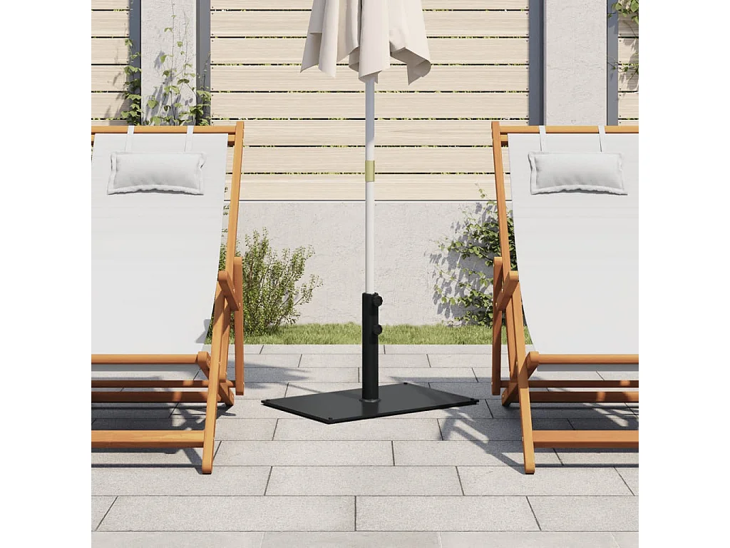 Base de parasol pour mats ?32/38/48 mm 15 kg rectangulaire