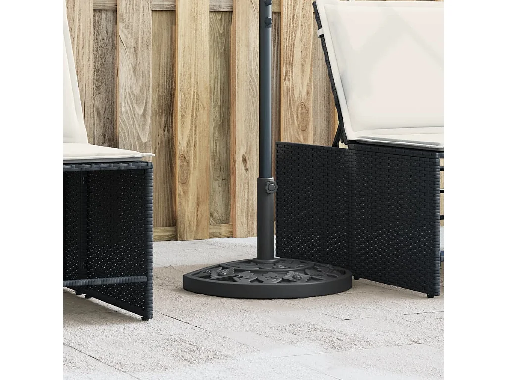 Base de parasol pour mats ?38 / 48 mm 9 kg demi-rond