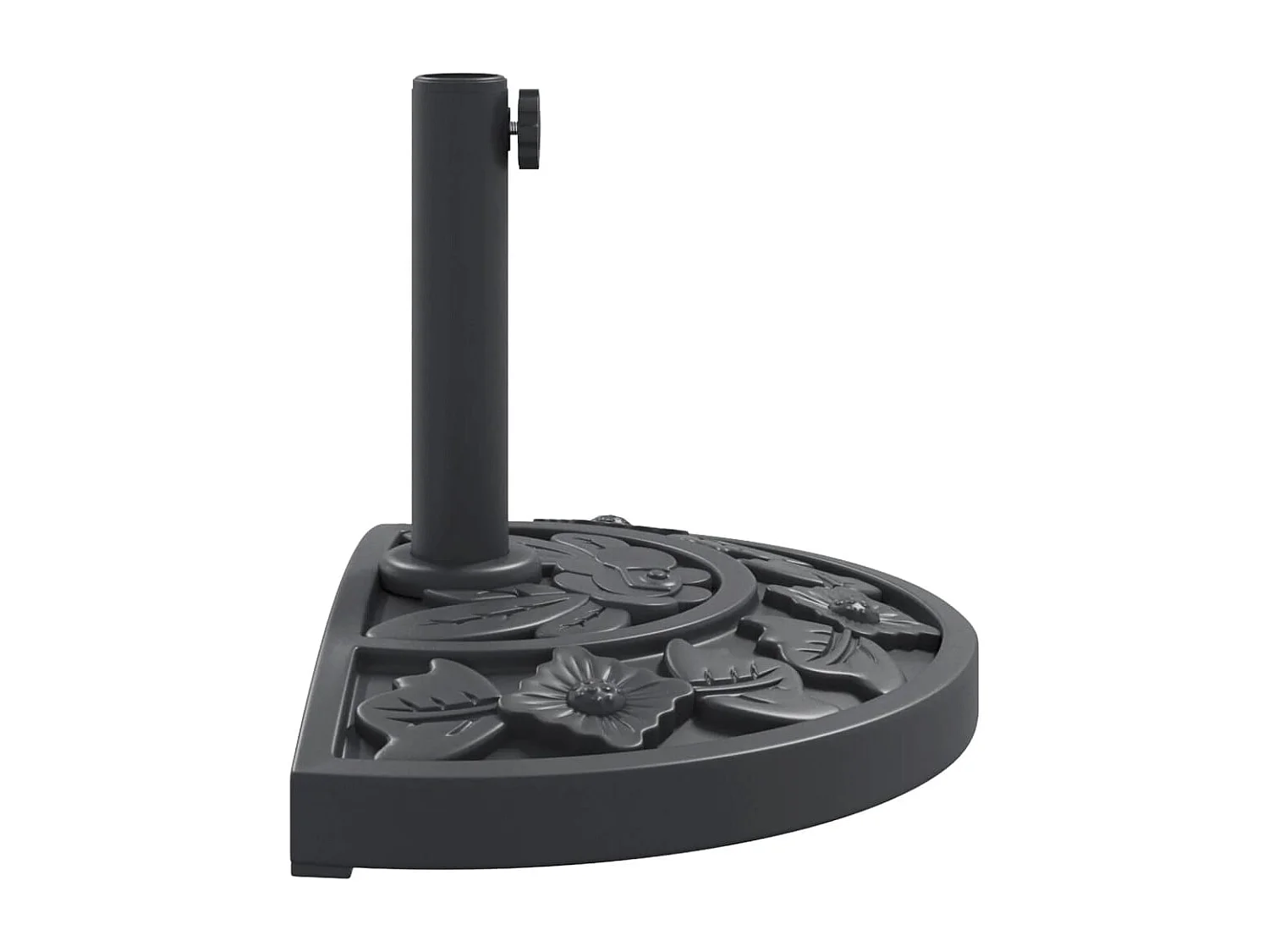 Base de parasol pour mats ?38 / 48 mm 9 kg demi-rond