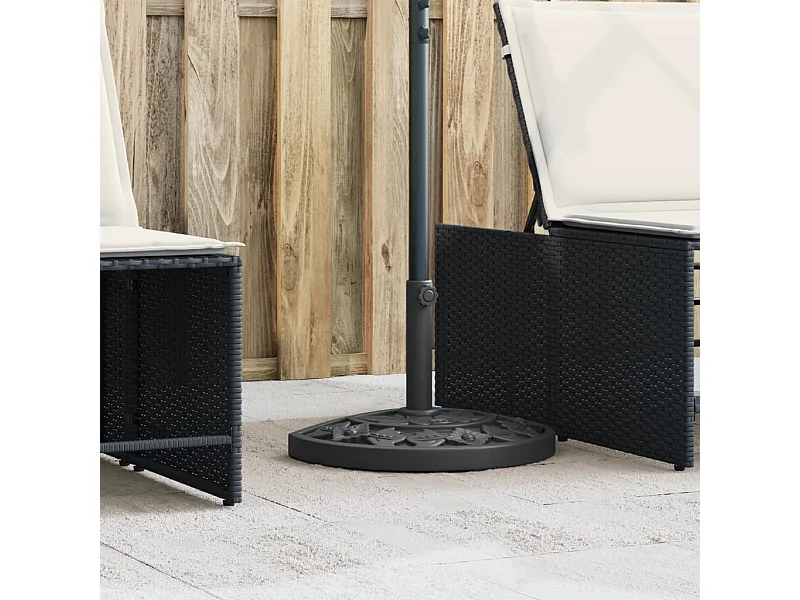 Base de guarda-sol para mastros ?38 / 48 mm 9 kg meia cana