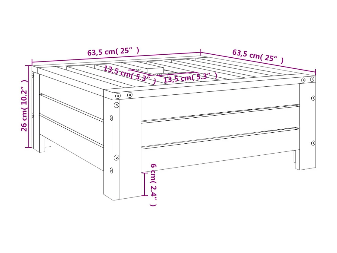 Copertura base per ombrellone in legno massello di pino bianco