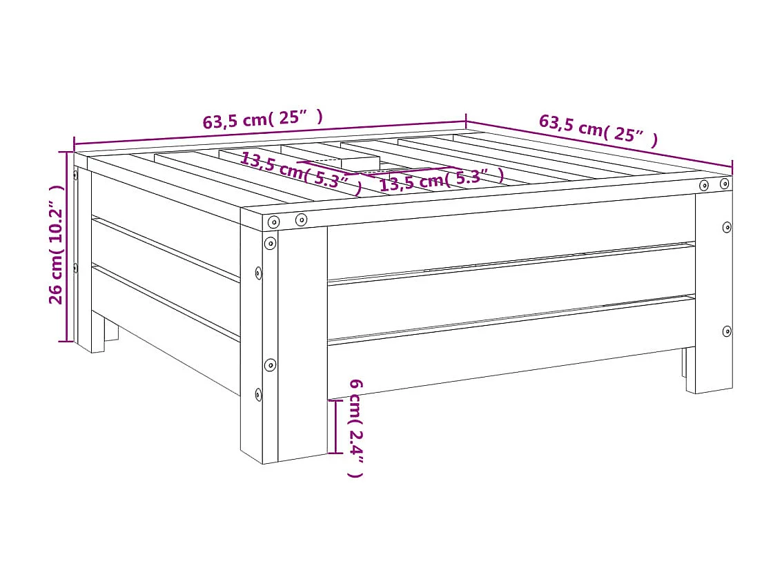 Copertura base per ombrellone in legno massello di pino bianco