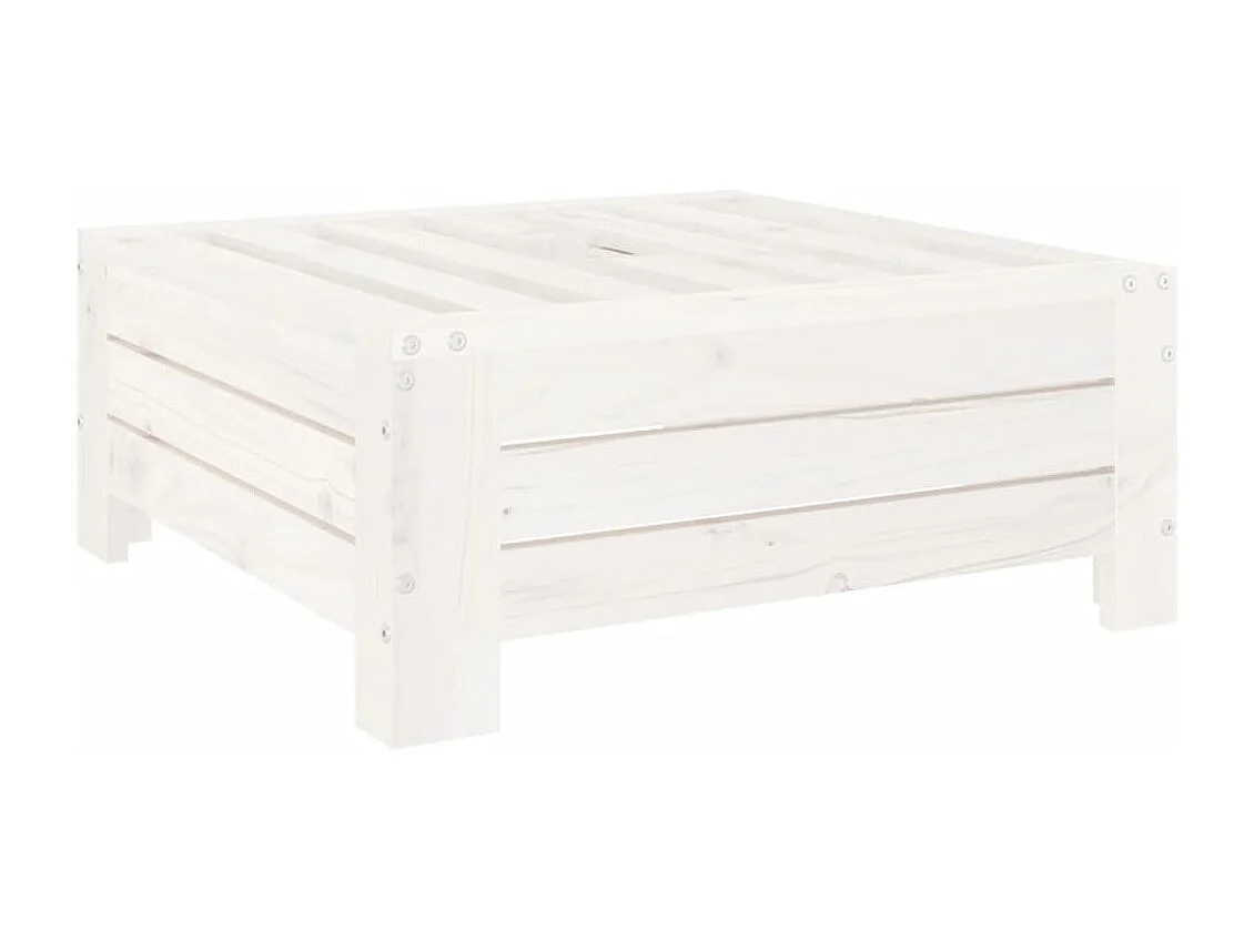 Couvercle de base de parasol blanc bois massif de pin