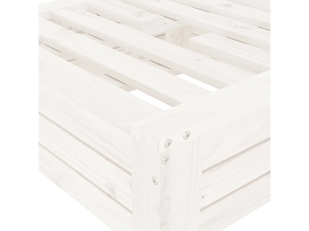 Couvercle de base de parasol blanc bois massif de pin