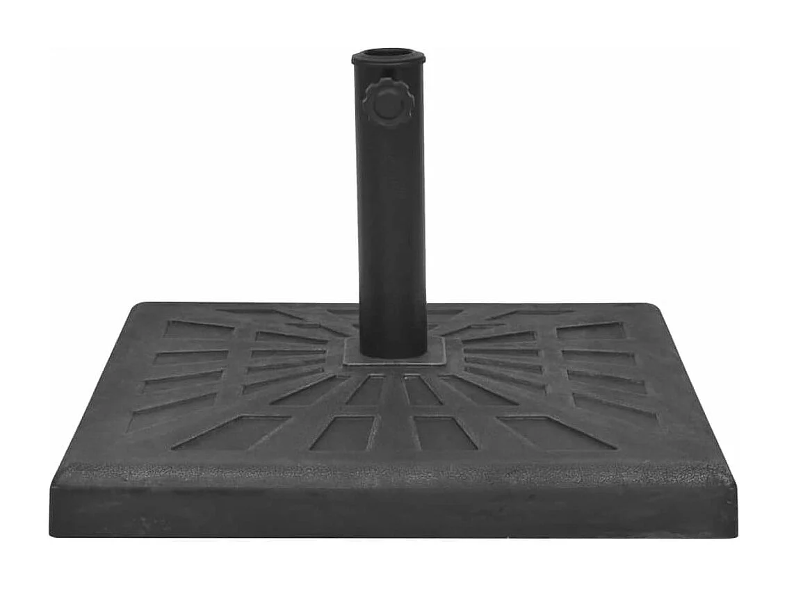Base carrée de parasol Résine Noir 19 kg