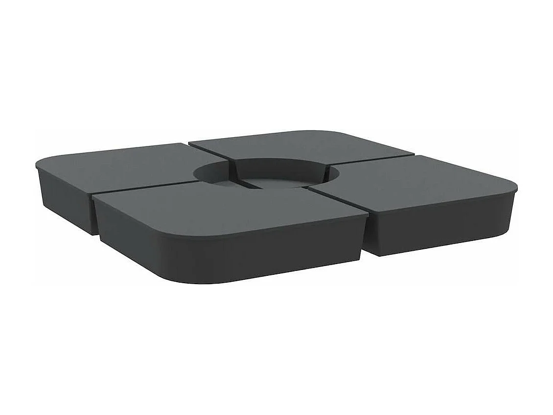 Set di 4 basi per ombrellone con base a croce in PP per ombrelloni