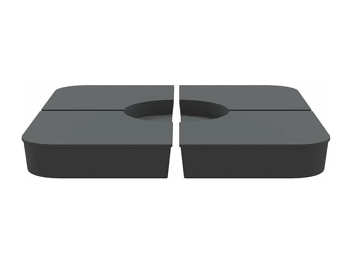 Set di 4 basi per ombrellone con base a croce in PP per ombrelloni