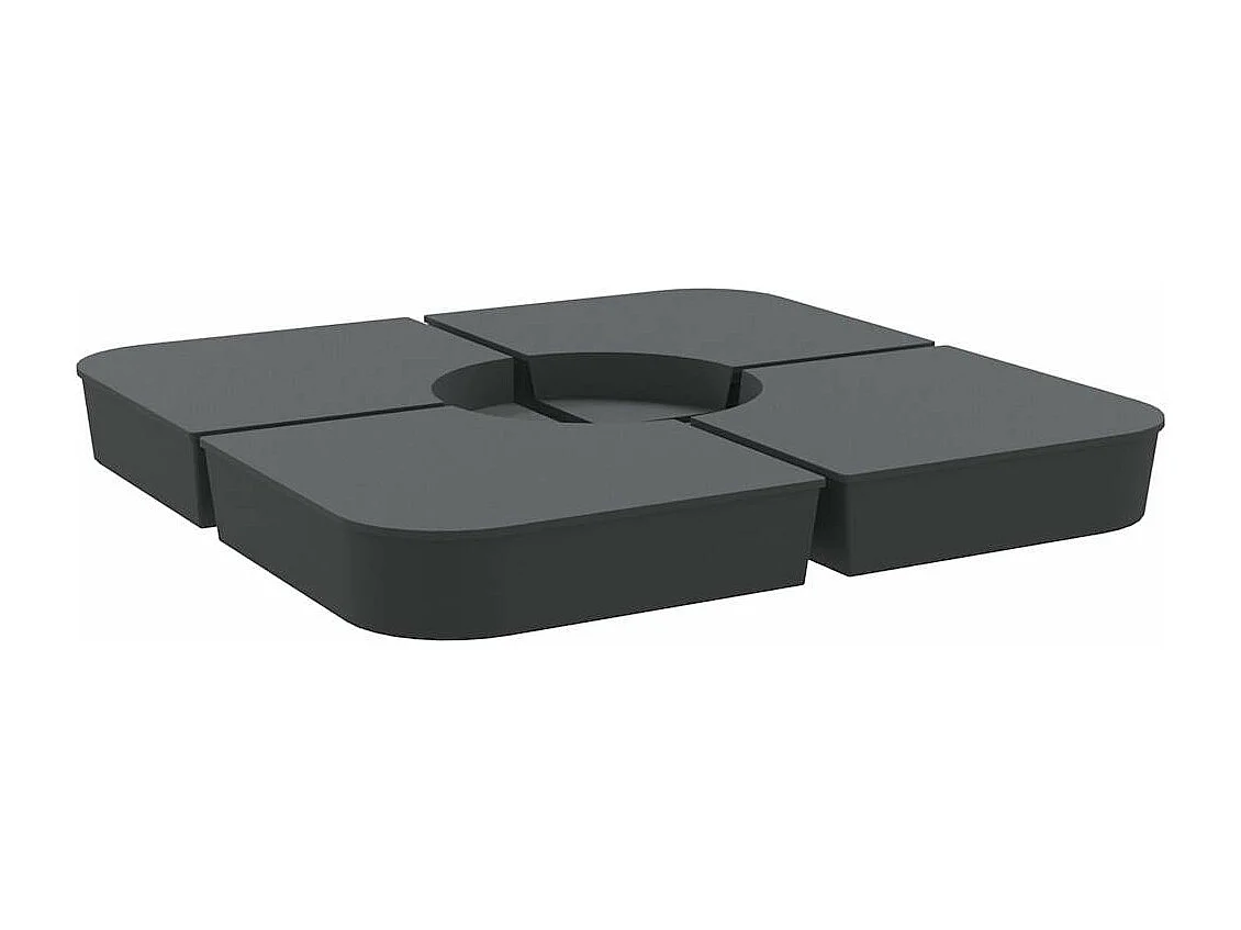 Set di 4 basi per ombrellone con base a croce in PP per ombrelloni