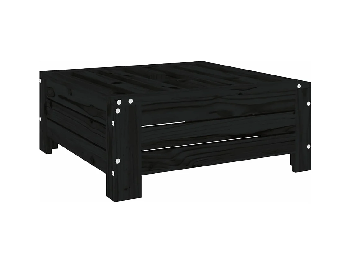 Schwarze Sonnenschirmständerabdeckung aus massivem Kiefernholz