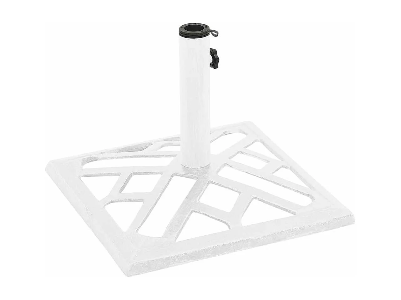 Socle de parasol Blanc 44x44x31 cm Fonte