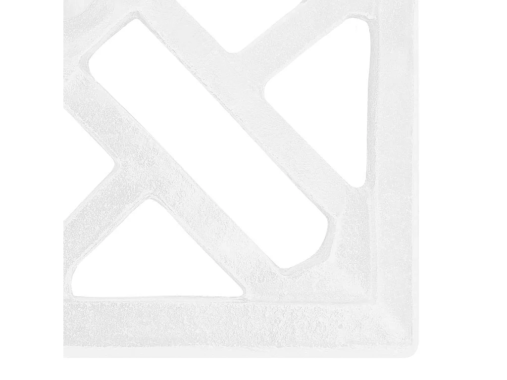 Socle de parasol Blanc 44x44x31 cm Fonte