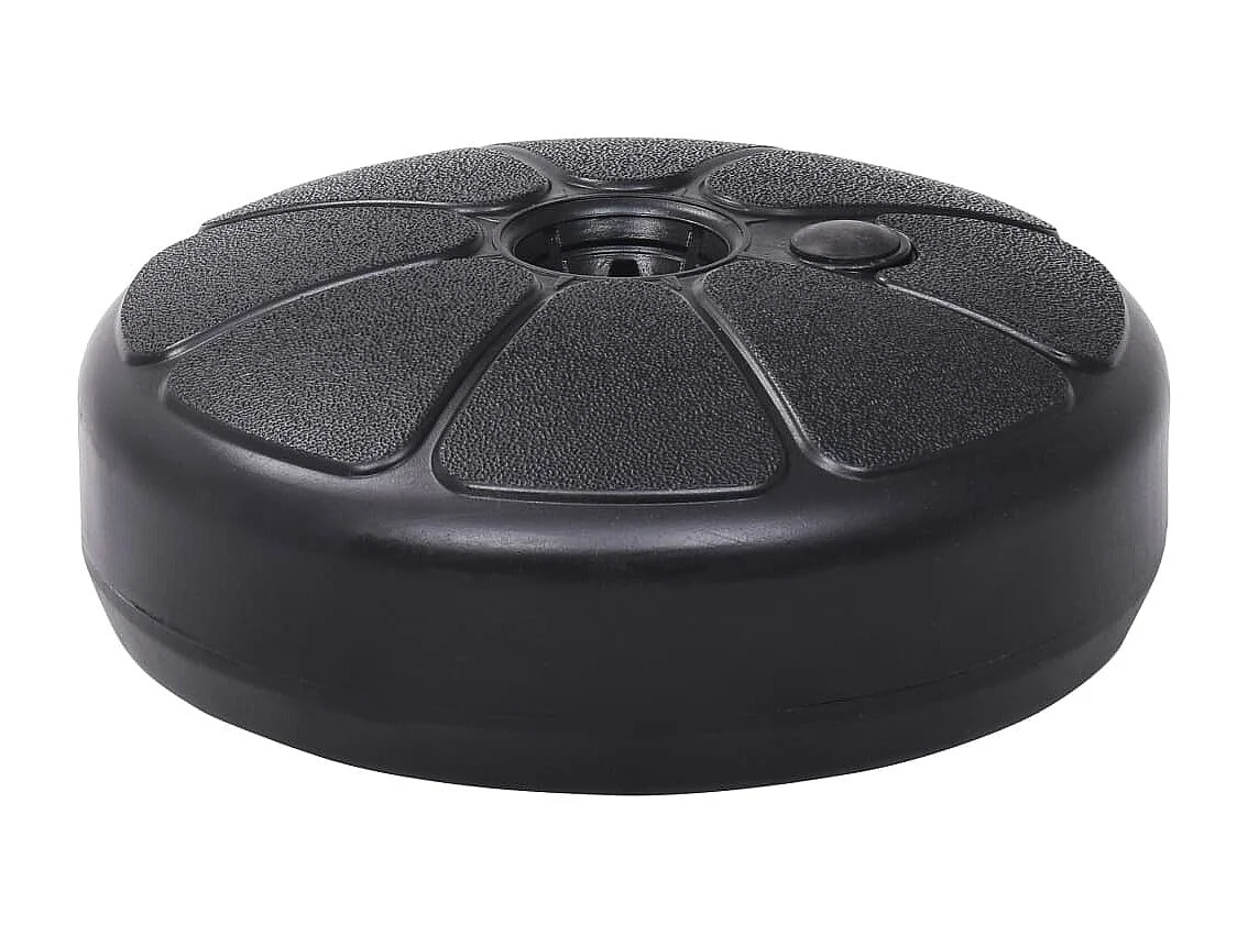 Base per ombrellone riempita con sabbia/acqua 15 L Nero