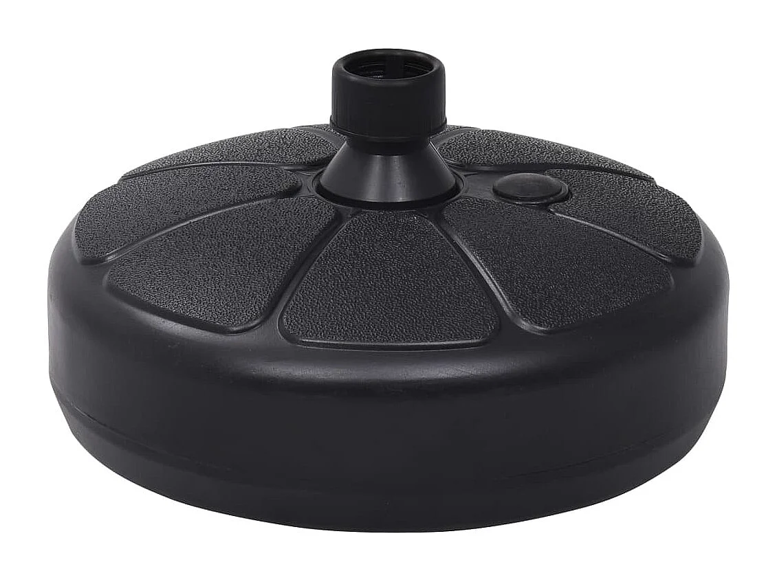 Socle de parasol Rempli de sable/d'eau 15 L Noir