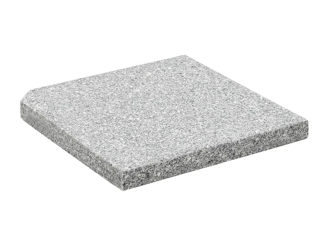 Plaques de poids de parasol 4 pcs Granit Gris Carré 100 kg