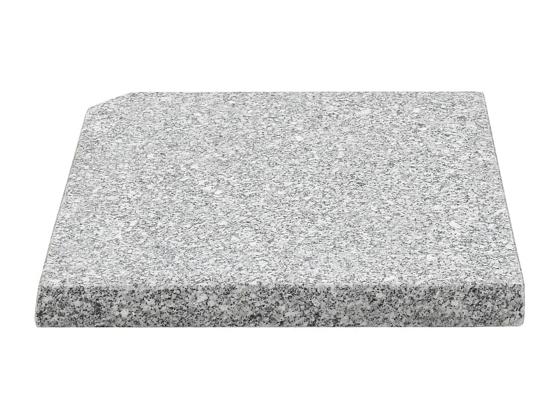 Plaques de poids de parasol 4 pcs Granit Gris Carré 100 kg