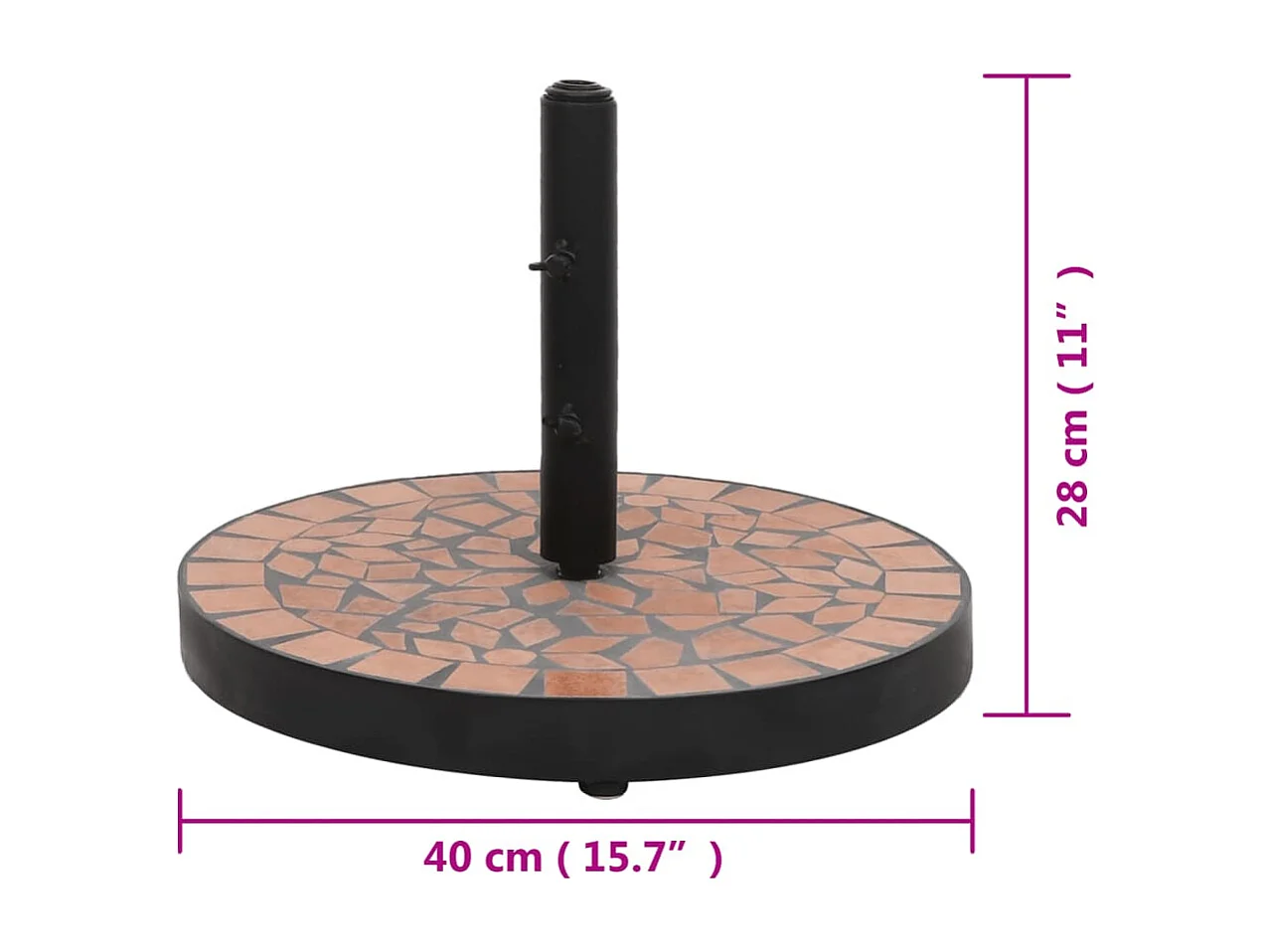 Base per ombrellone rotonda in terracotta 12 kg