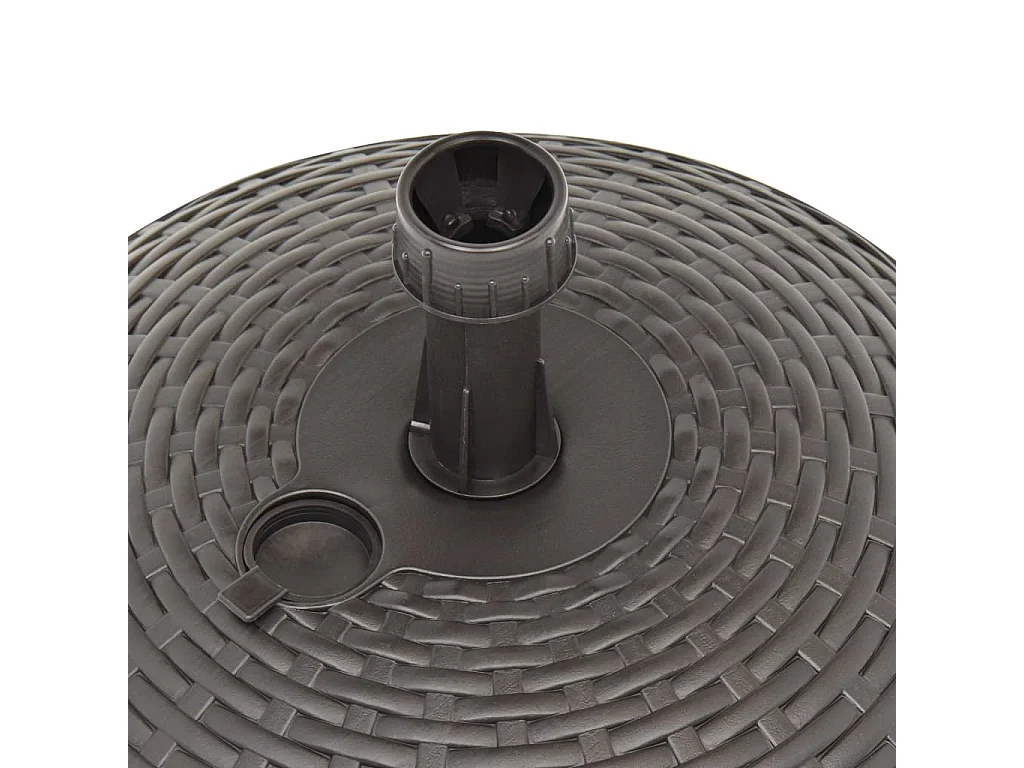 Base para guarda-sol preenchida com areia/água 20 L Rattan plástico