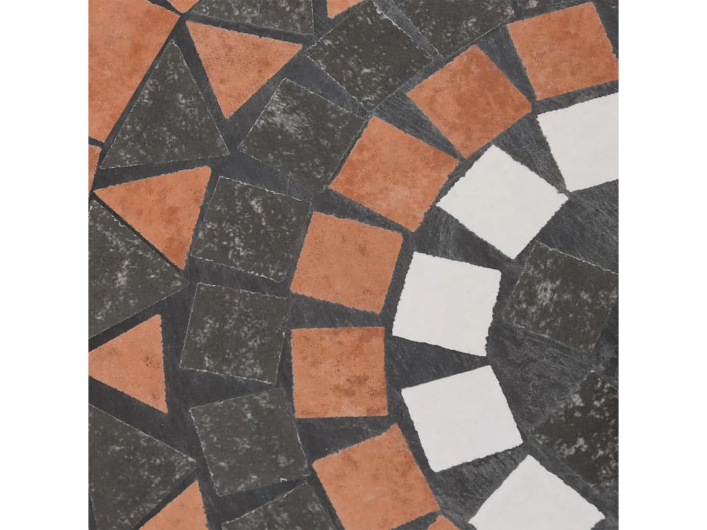 Terracotta en witte ronde parasolvoet 12 kg