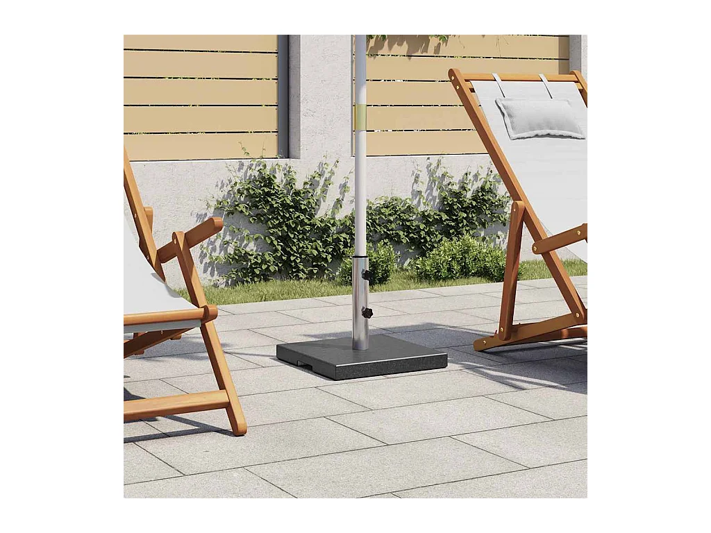 Base per ombrellone in granito 20 kg quadrato nero
