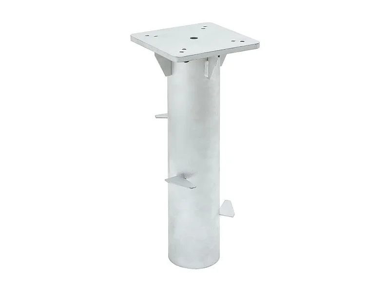 Base per ombrellone interrata argento 16x16x39,5 cm acciaio