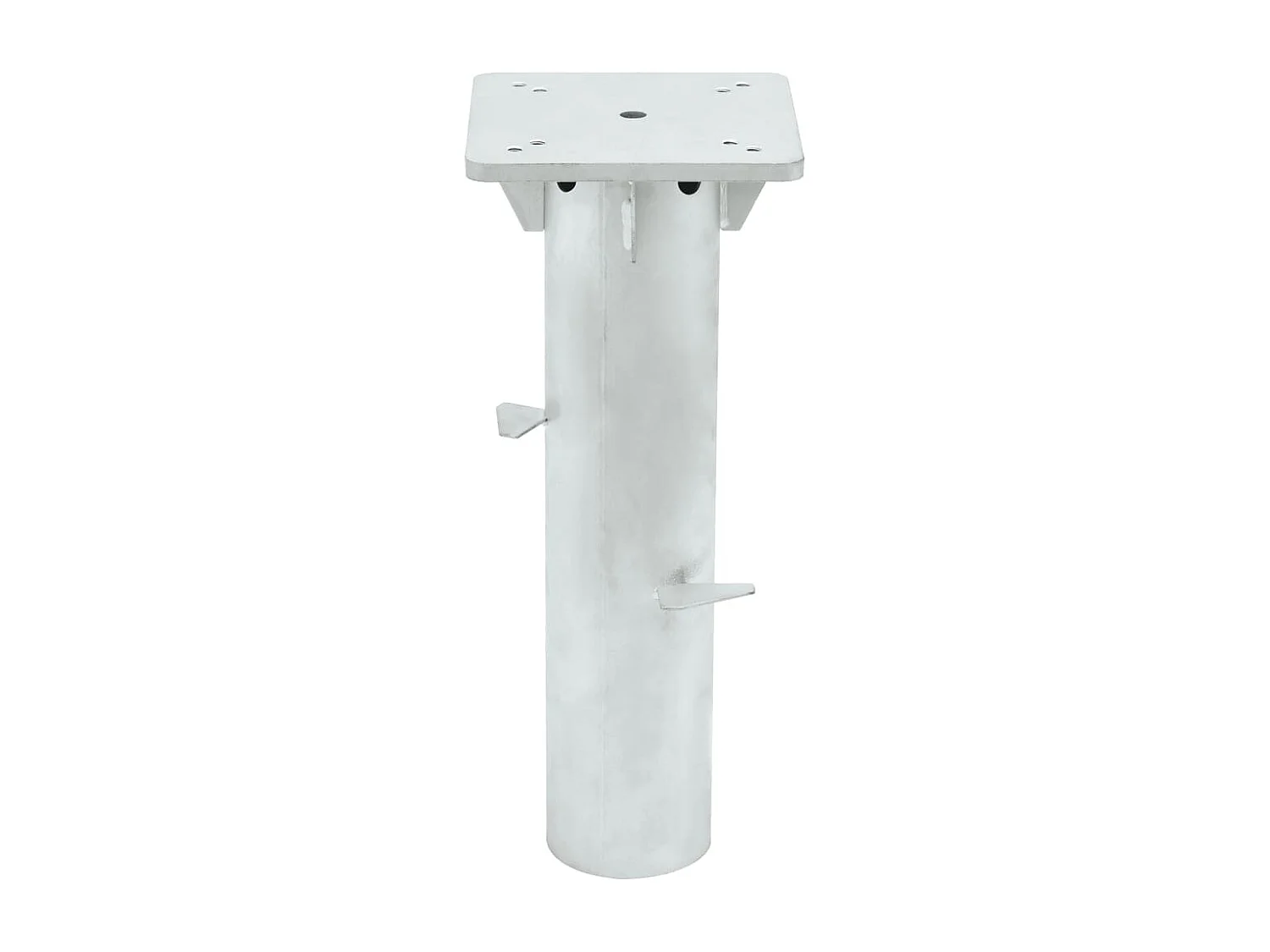 Base per ombrellone interrata argento 16x16x39,5 cm acciaio