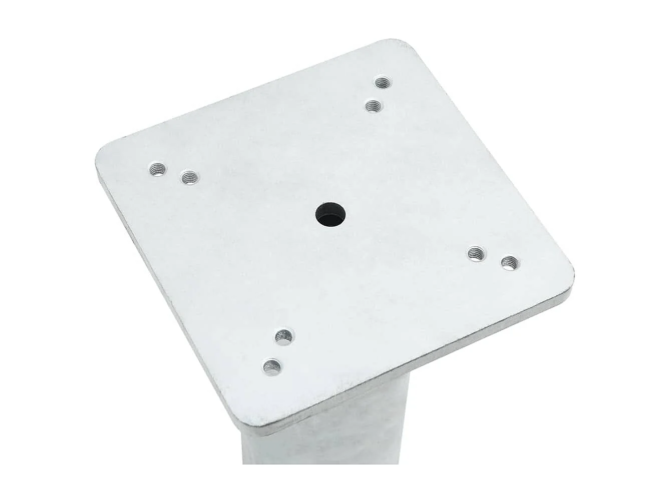 Base per ombrellone interrata argento 16x16x39,5 cm acciaio