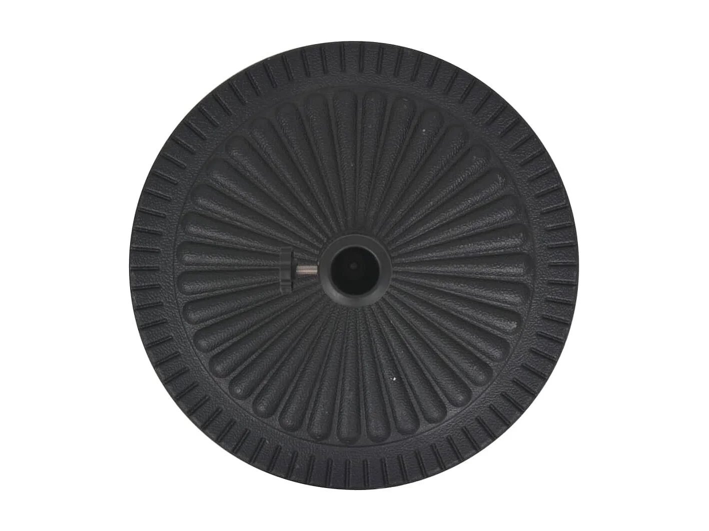 Runder Sonnenschirmständer aus Kunstharz, schwarz, 14 kg