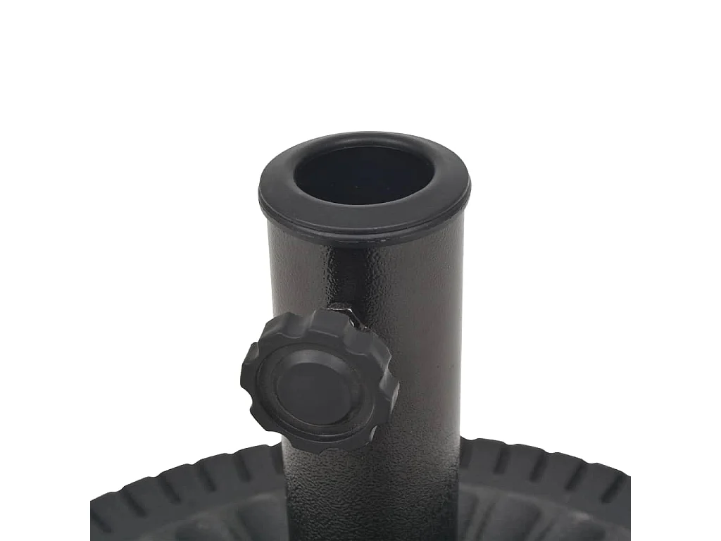 Runder Sonnenschirmständer aus Kunstharz, schwarz, 14 kg
