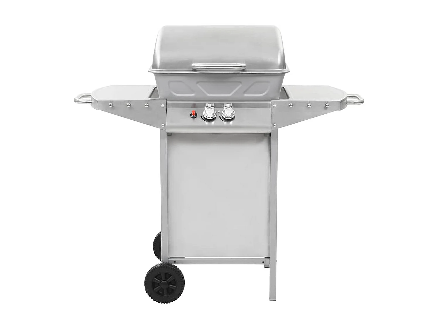 Barbecue à gaz avec 2 zones de cuisson Acier Argenté