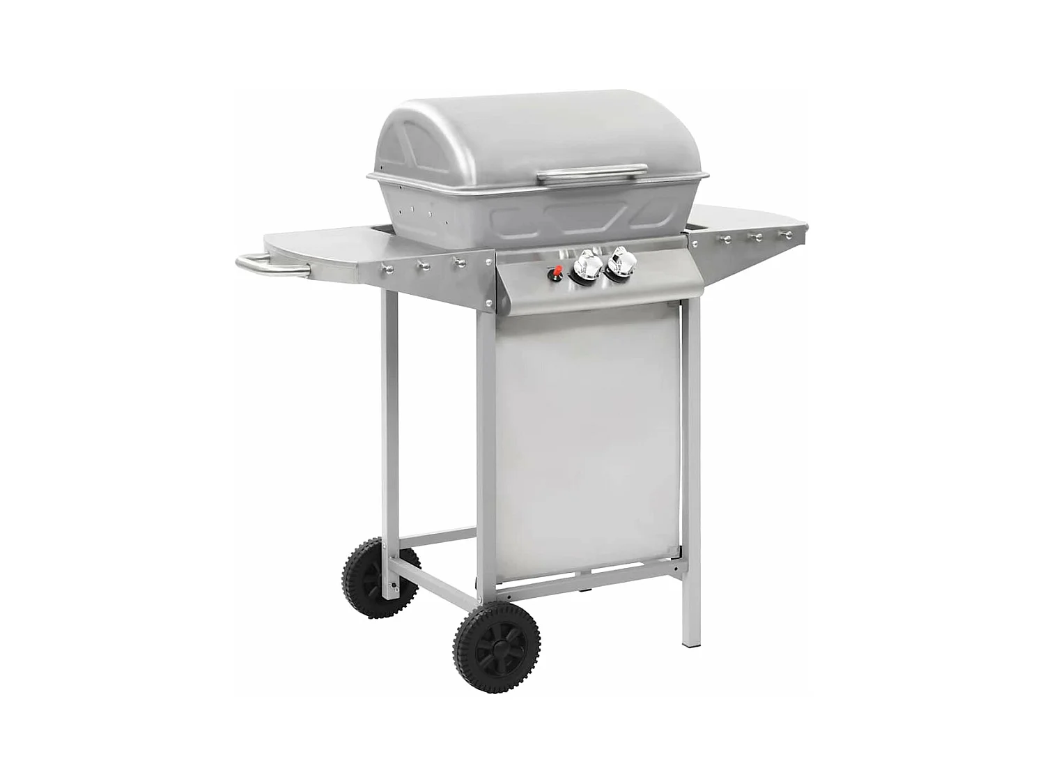 Barbecue a gas con 2 zone di cottura Silver Steel