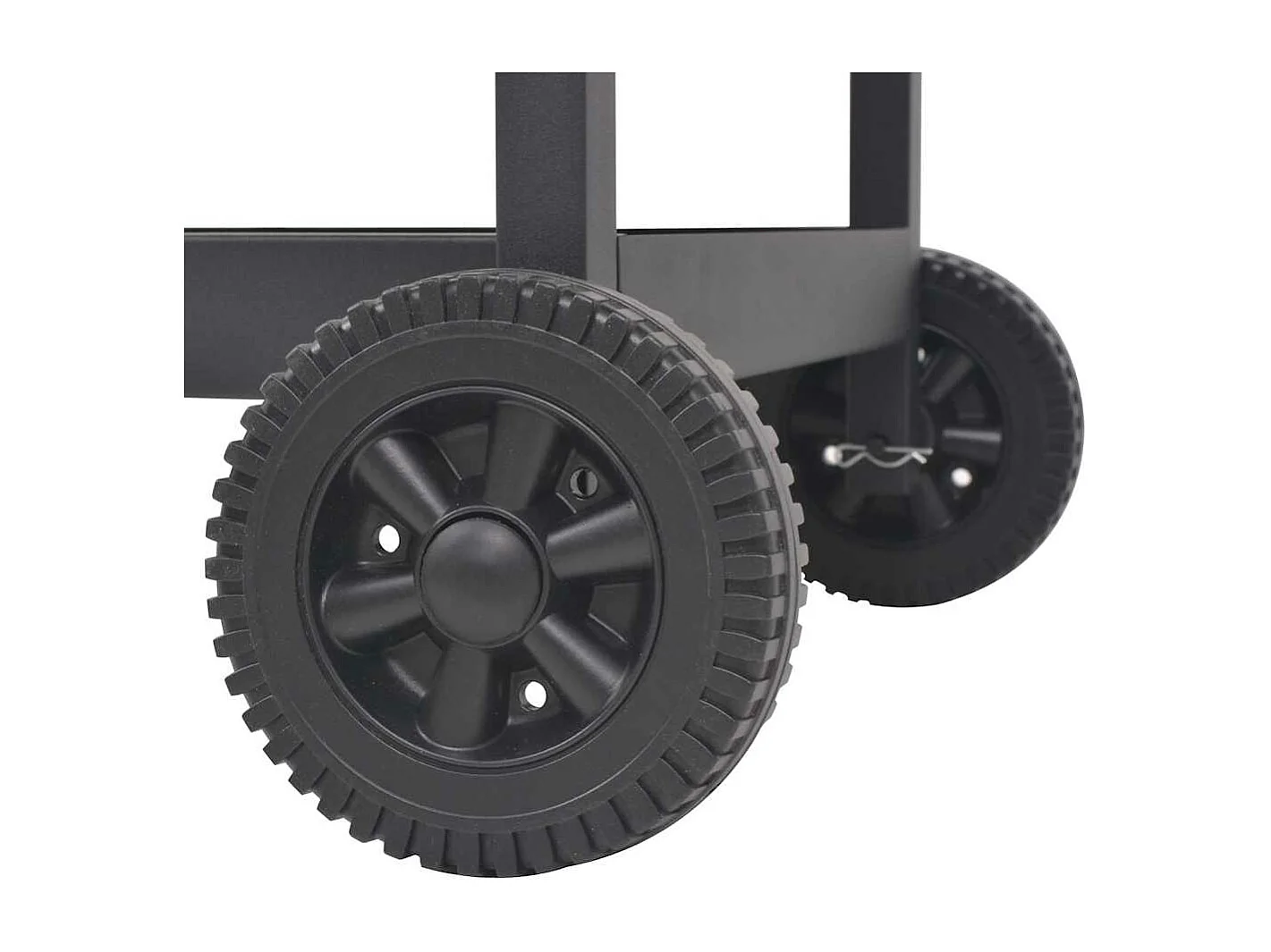 Barbacoa de carbón con estante inferior color negro