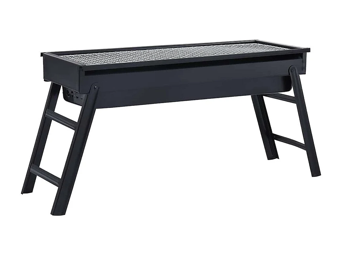 Barbecue portatile da campeggio in acciaio inox 60x22,5x33 cm
