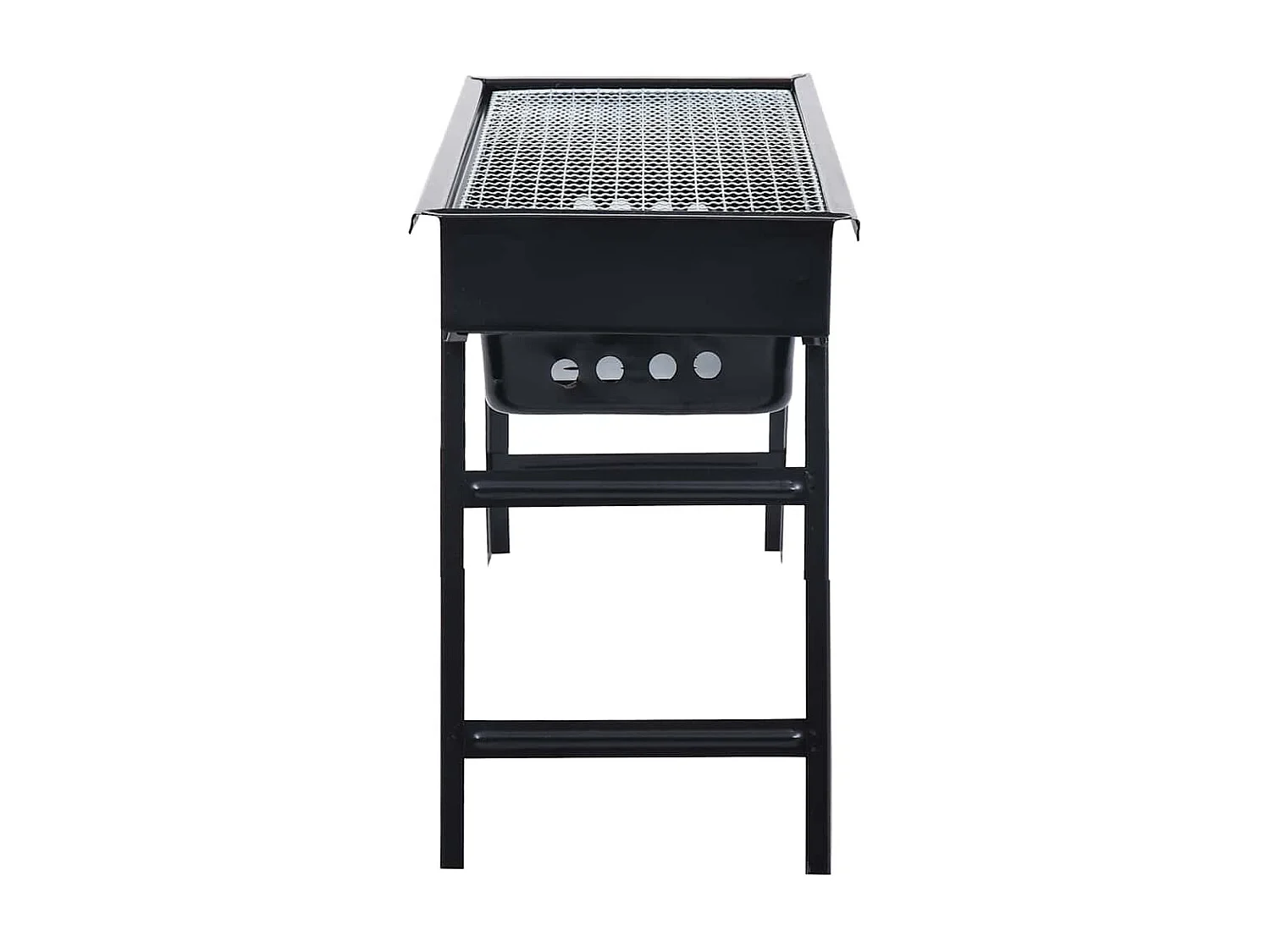 Barbecue portatile da campeggio in acciaio inox 60x22,5x33 cm