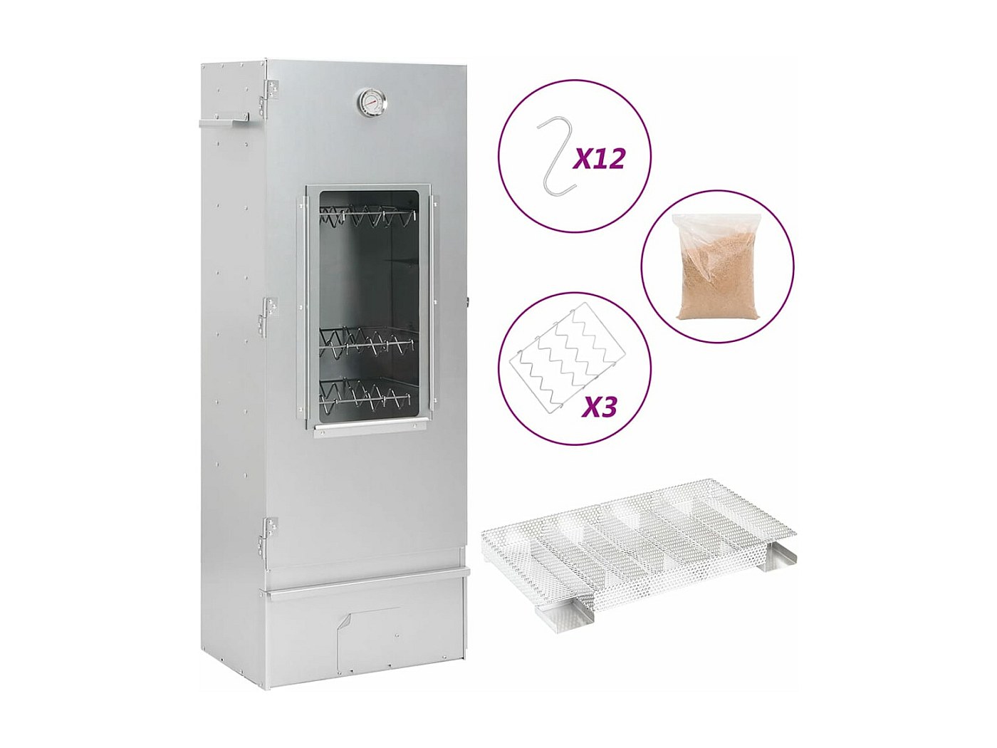 Affumicatore Elettrico Acciaio Inox - Generatore Fumo Freddo, Pompa Regolabile, Per Griglie E BBQ, Compatto - Foto 9