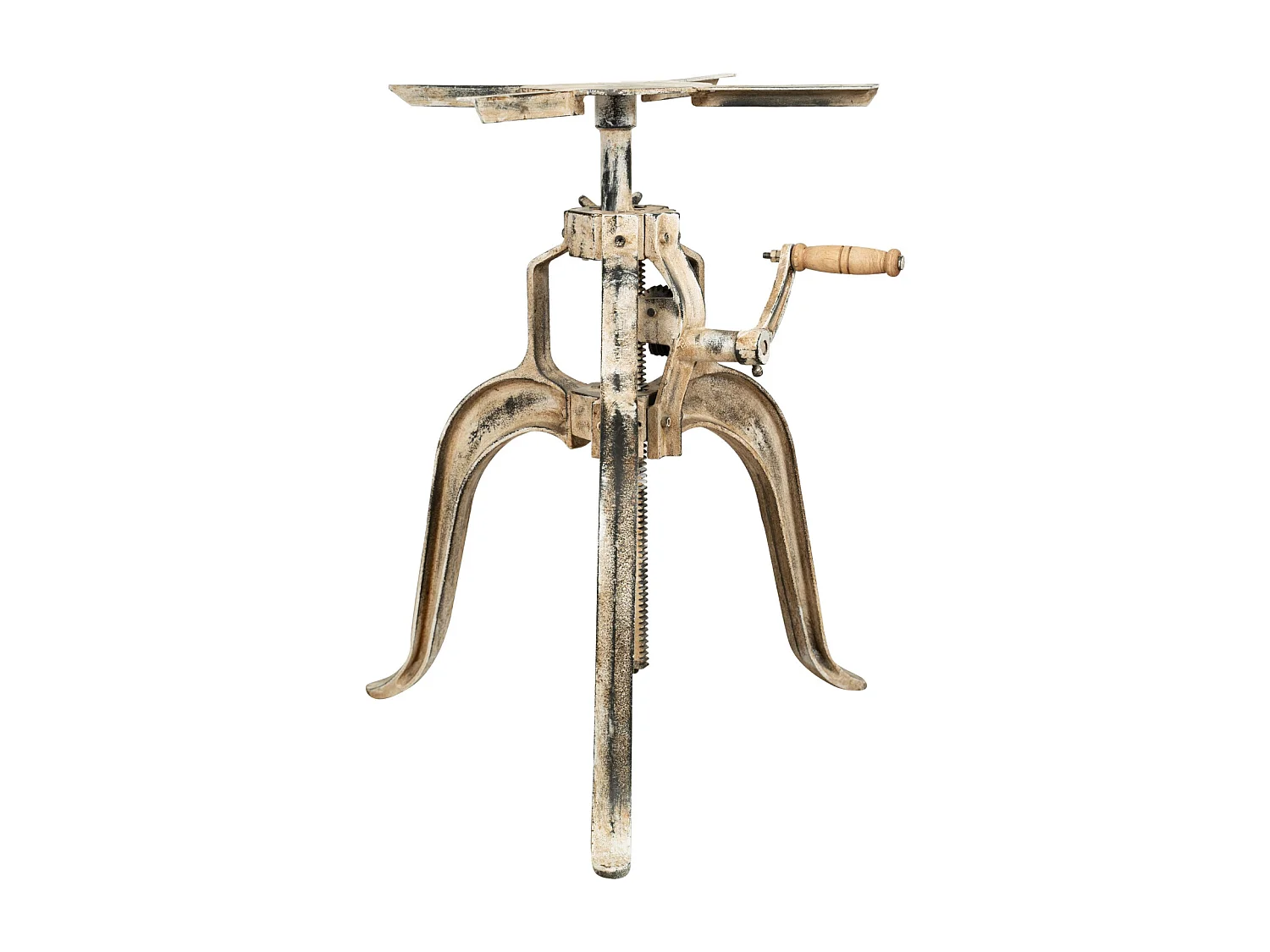 BISCOTTINI Piètement de Table - Fonte avec Finition Antique - Table de Jardin - Extérieur - Terrasse - Balcon - Table Basse -65x65x72+104cm