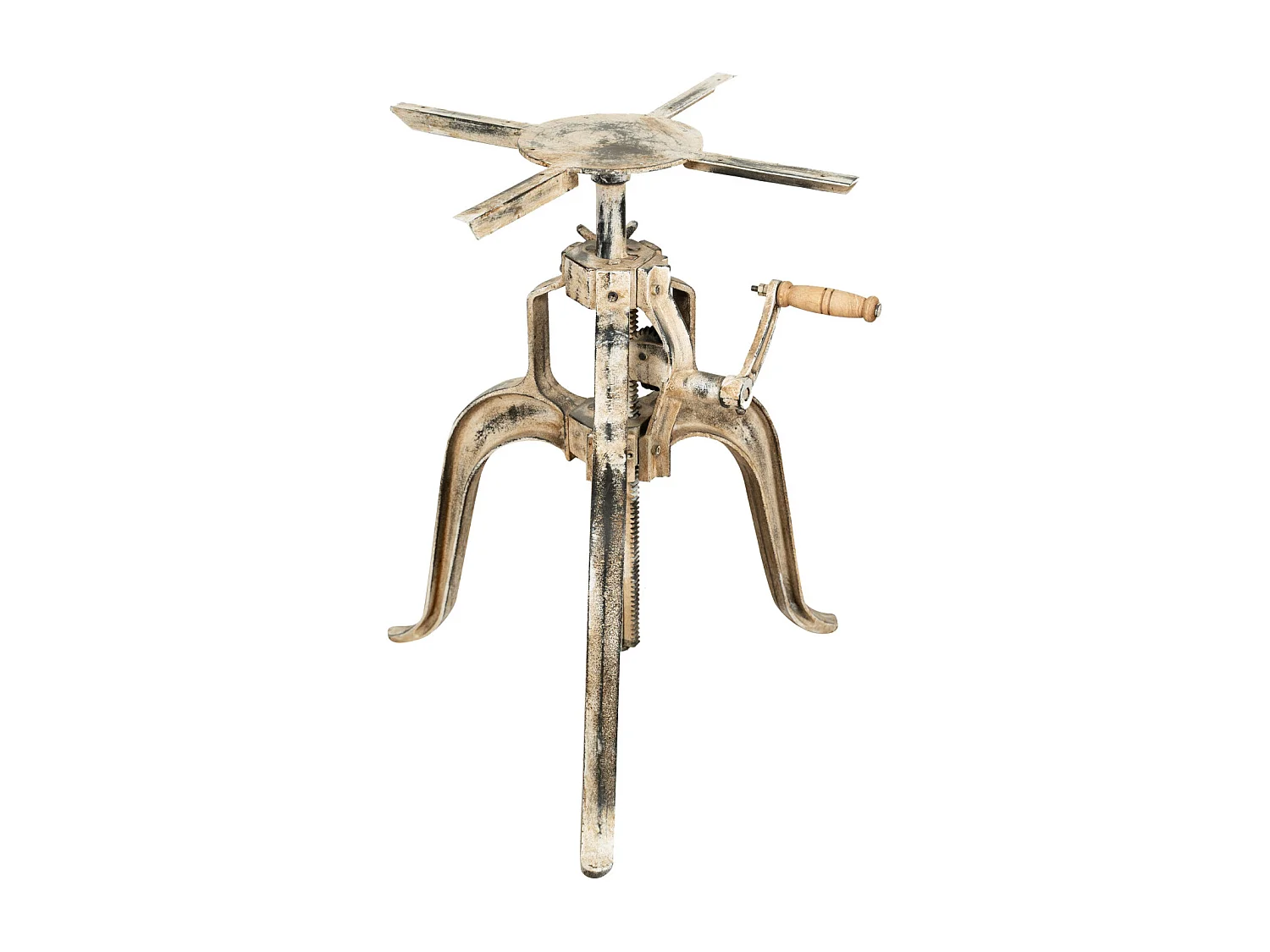 BISCOTTINI Piètement de Table - Fonte avec Finition Antique - Table de Jardin - Extérieur - Terrasse - Balcon - Table Basse -65x65x72+104cm