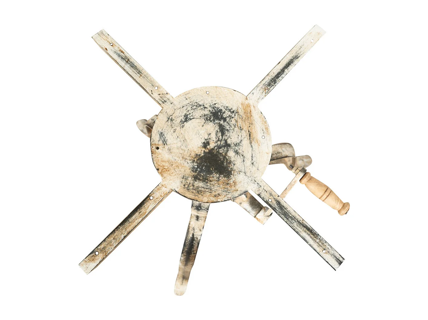 BISCOTTINI Piètement de Table - Fonte avec Finition Antique - Table de Jardin - Extérieur - Terrasse - Balcon - Table Basse -65x65x72+104cm