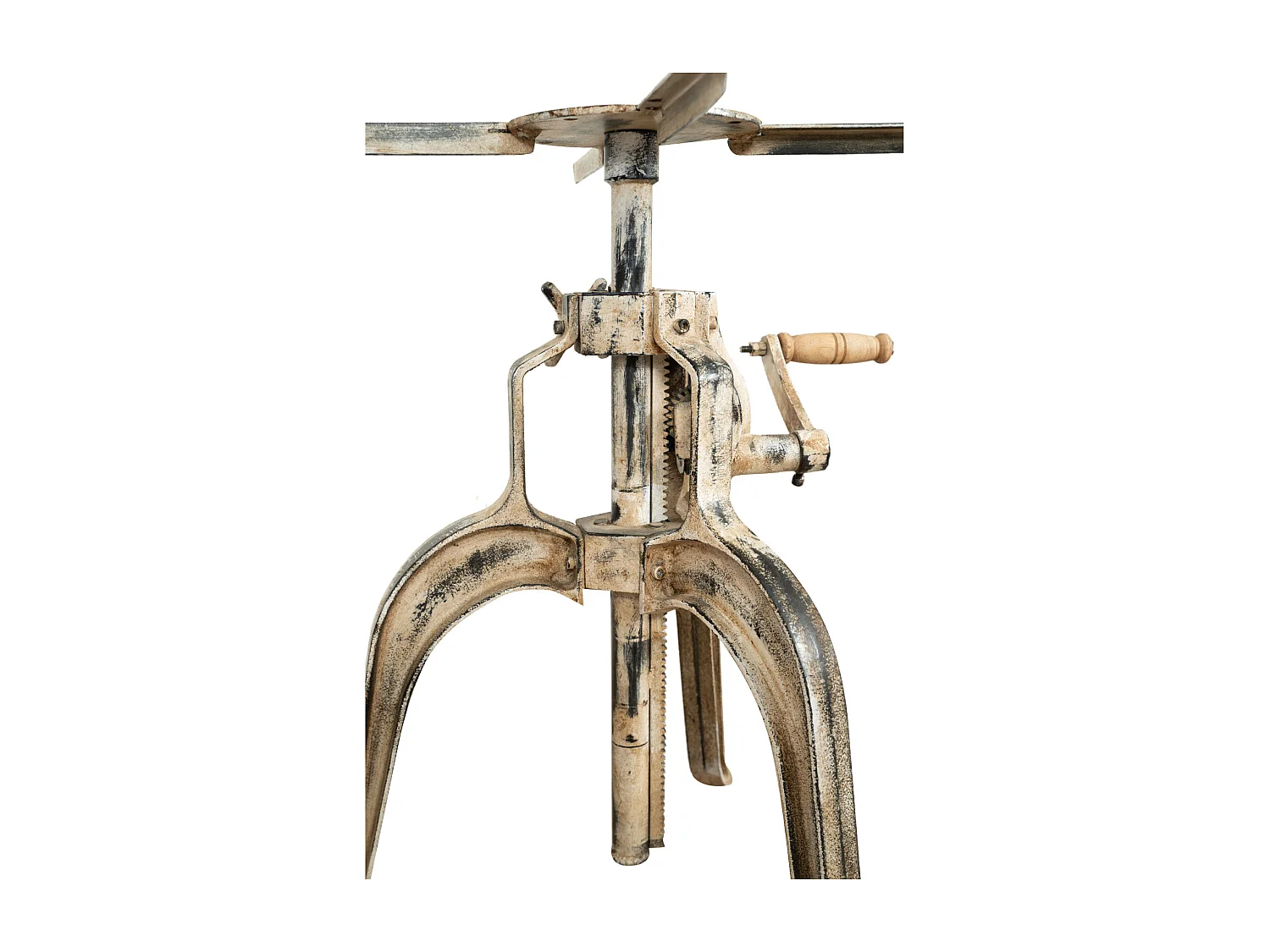 BISCOTTINI Piètement de Table - Fonte avec Finition Antique - Table de Jardin - Extérieur - Terrasse - Balcon - Table Basse -65x65x72+104cm