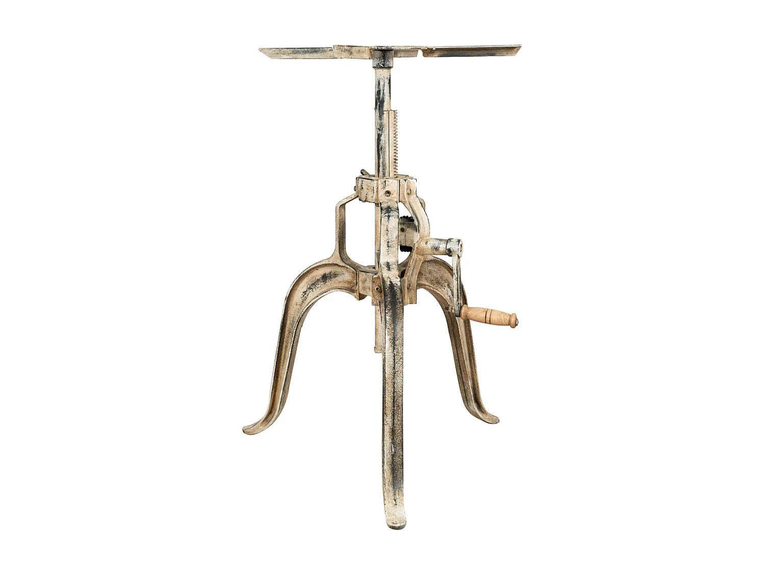 BISCOTTINI Piètement de Table - Fonte avec Finition Antique - Table de Jardin - Extérieur - Terrasse - Balcon - Table Basse -65x65x72+104cm