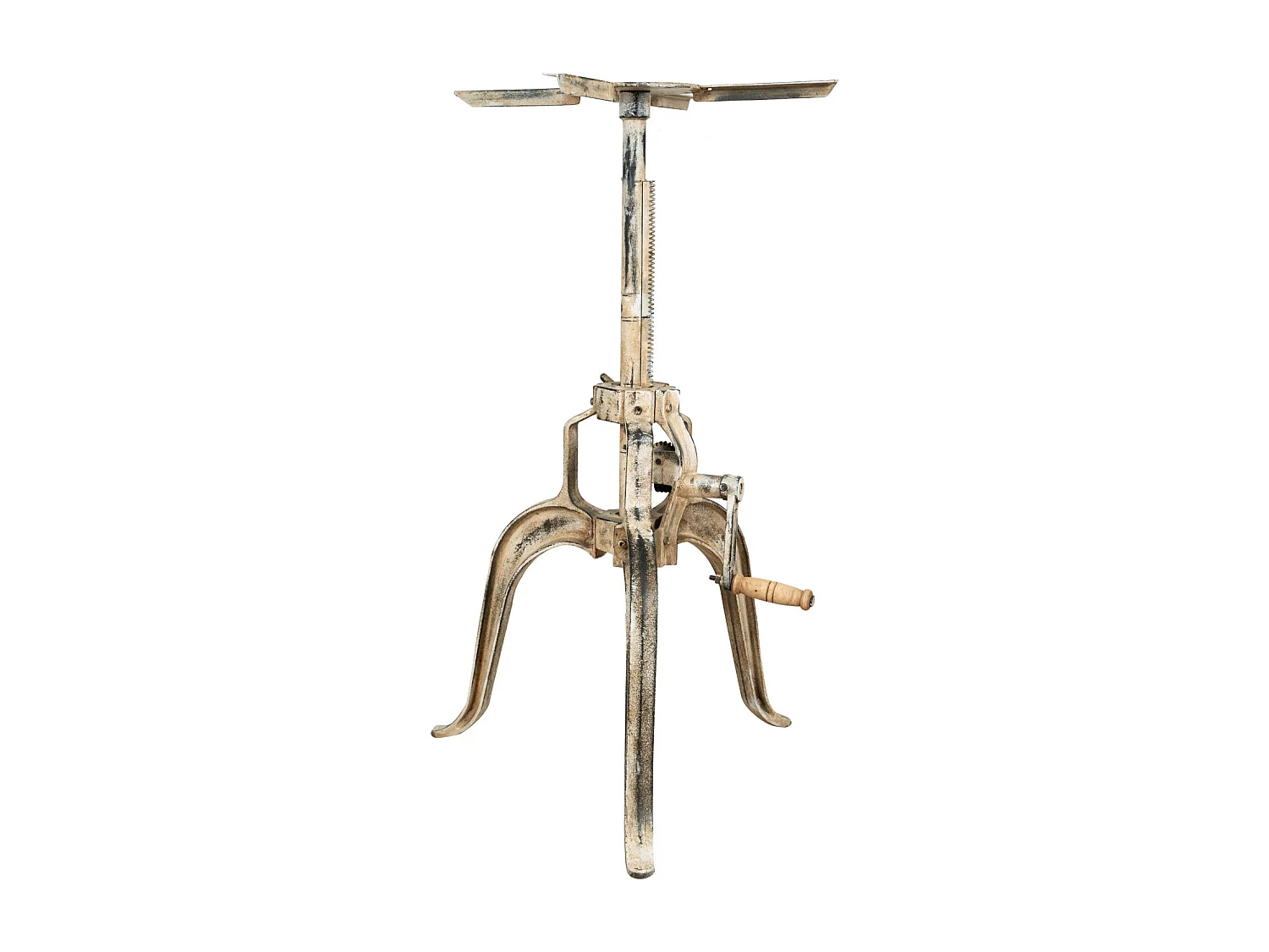 BISCOTTINI Piètement de Table - Fonte avec Finition Antique - Table de Jardin - Extérieur - Terrasse - Balcon - Table Basse -65x65x72+104cm