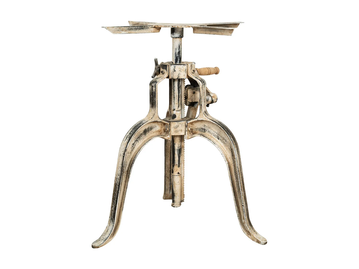 BISCOTTINI Piètement de Table - Fonte avec Finition Antique - Table de Jardin - Extérieur - Terrasse - Balcon - Table Basse -65x65x72+104cm