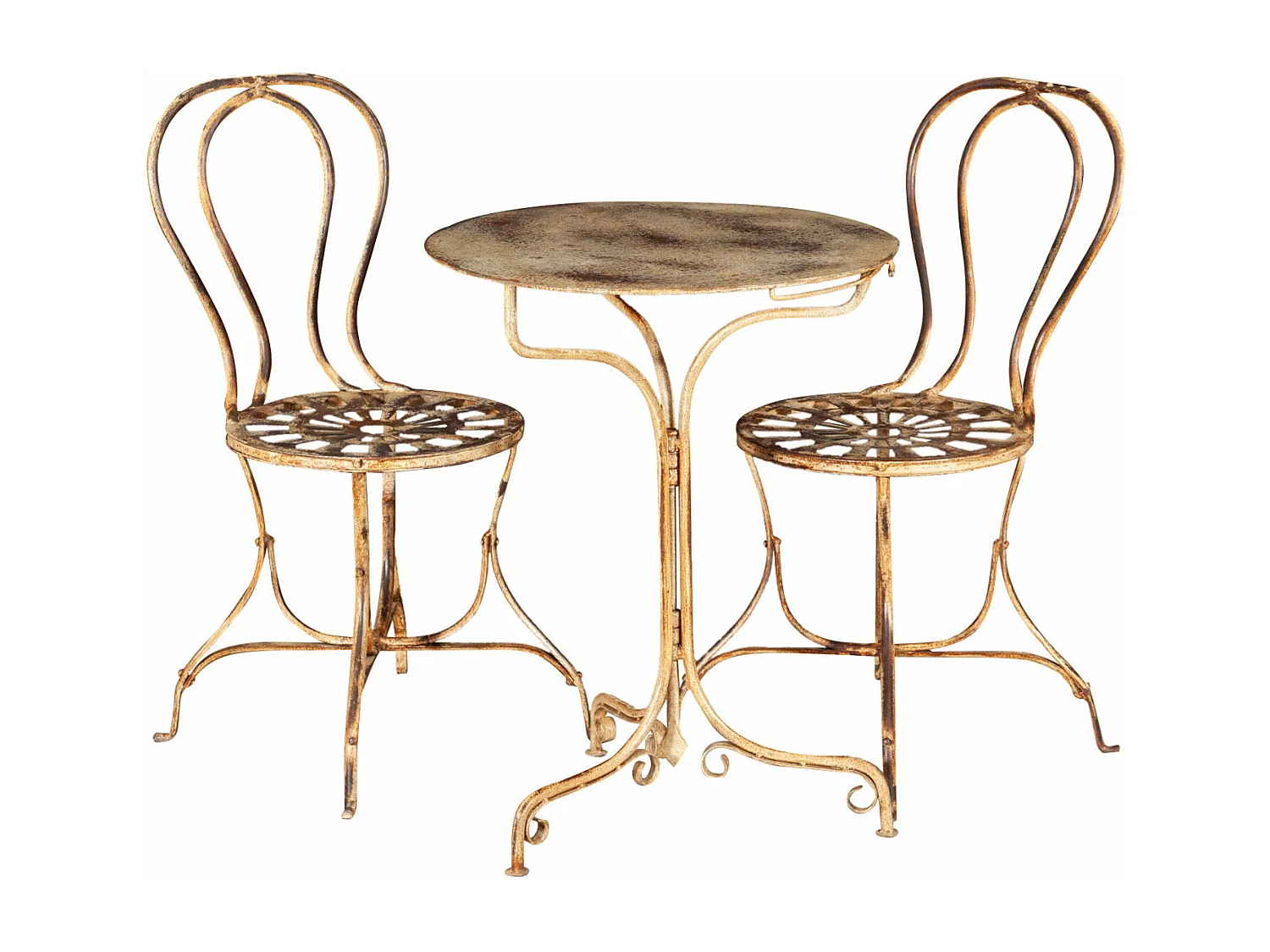 BISCOTTINI Table de Jardin - Pierre avec Finition Antique - Mobilier d'Extérieur - Balcon - Terrasse - Décorative - Table Basse - 60x60x77cm