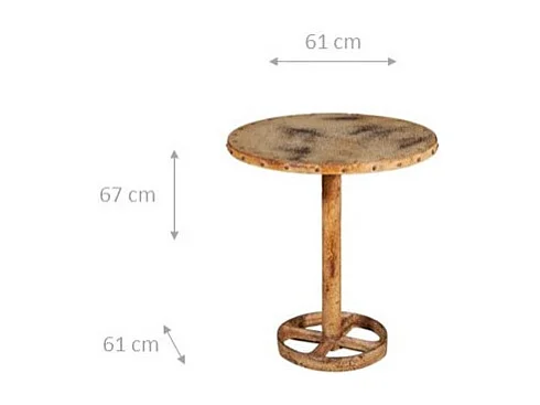 BISCOTTINI Table de Jardin - Pierre avec Finition Antique - Mobilier d'Extérieur - Balcon - Terrasse - Décorative - Table Basse - 61x61x77cm