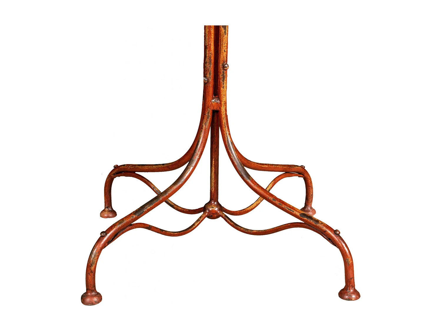 BISCOTTINI Table de Jardin - Pierre avec Finition Rouge Antique - Mobilier d'Extérieur - Balcon - Terrasse - Décorative - Table Basse - 70x70x76cm