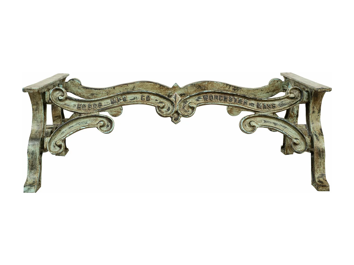 BISCOTTINI Piètement de Table - Fonte avec Finition Antique - Table de Jardin - Extérieur - Terrasse - Balcon - Table Basse - 127x69x43cm