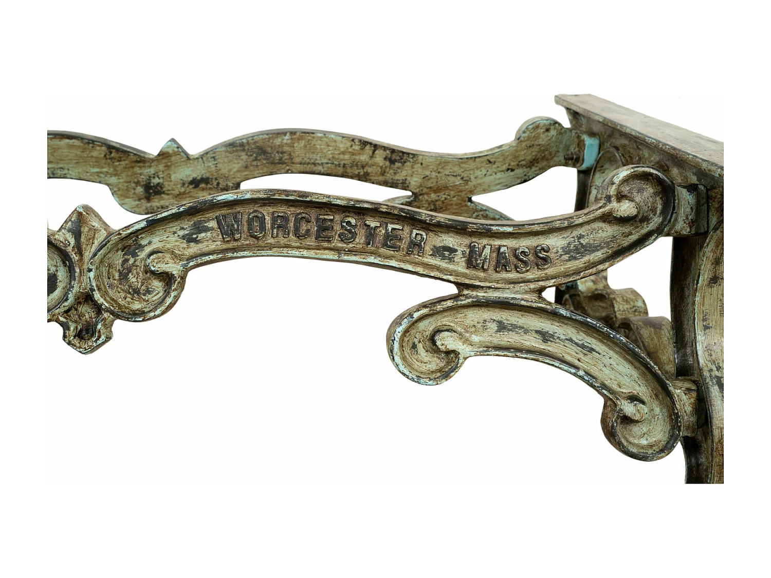 BISCOTTINI Piètement de Table - Fonte avec Finition Antique - Table de Jardin - Extérieur - Terrasse - Balcon - Table Basse - 127x69x43cm