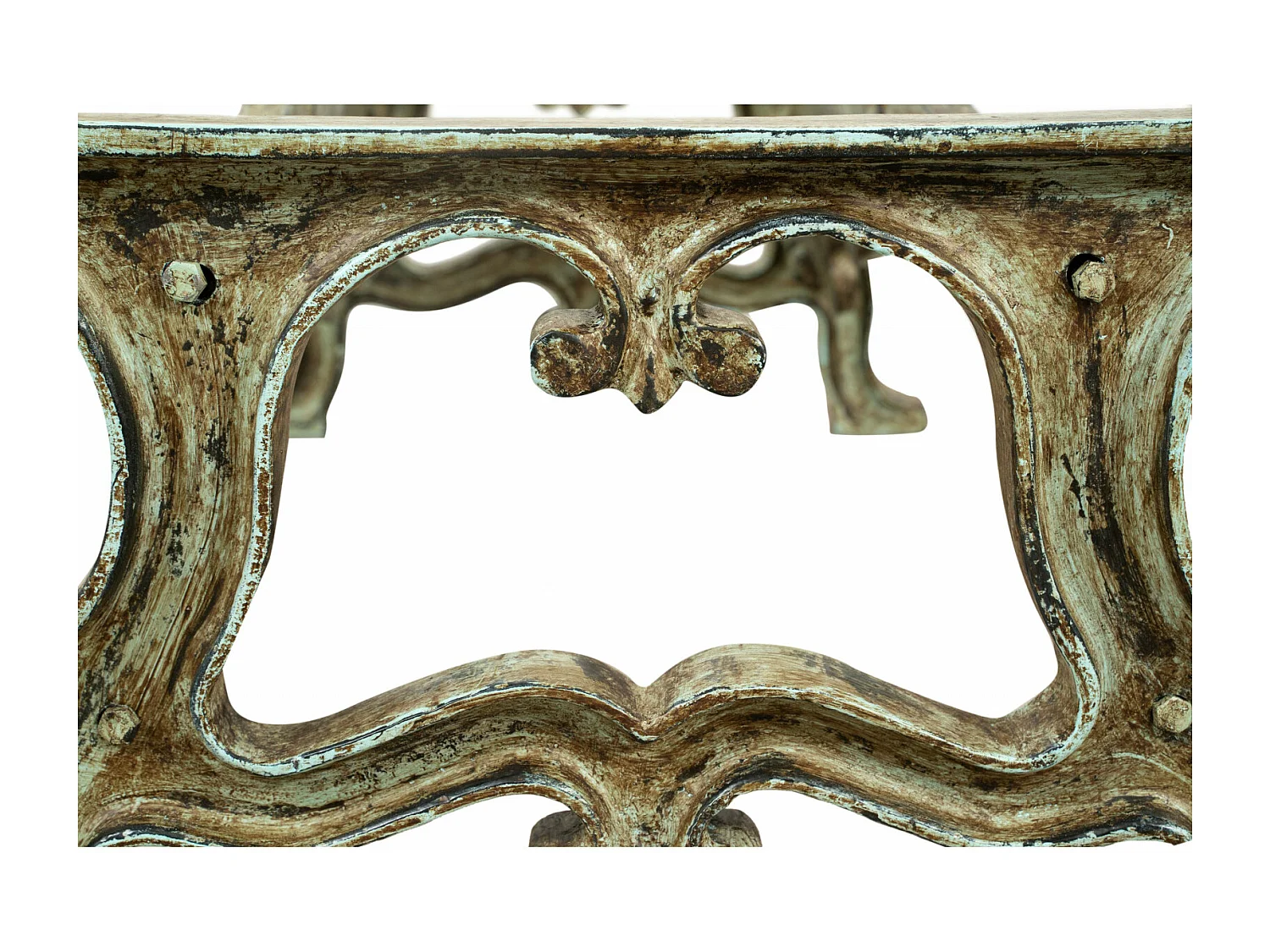 BISCOTTINI Piètement de Table - Fonte avec Finition Antique - Table de Jardin - Extérieur - Terrasse - Balcon - Table Basse - 127x69x43cm